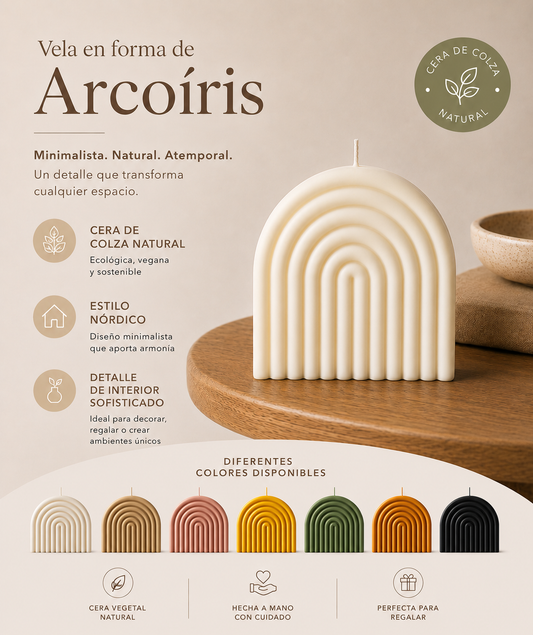 Vela en Forma de Arcoíris