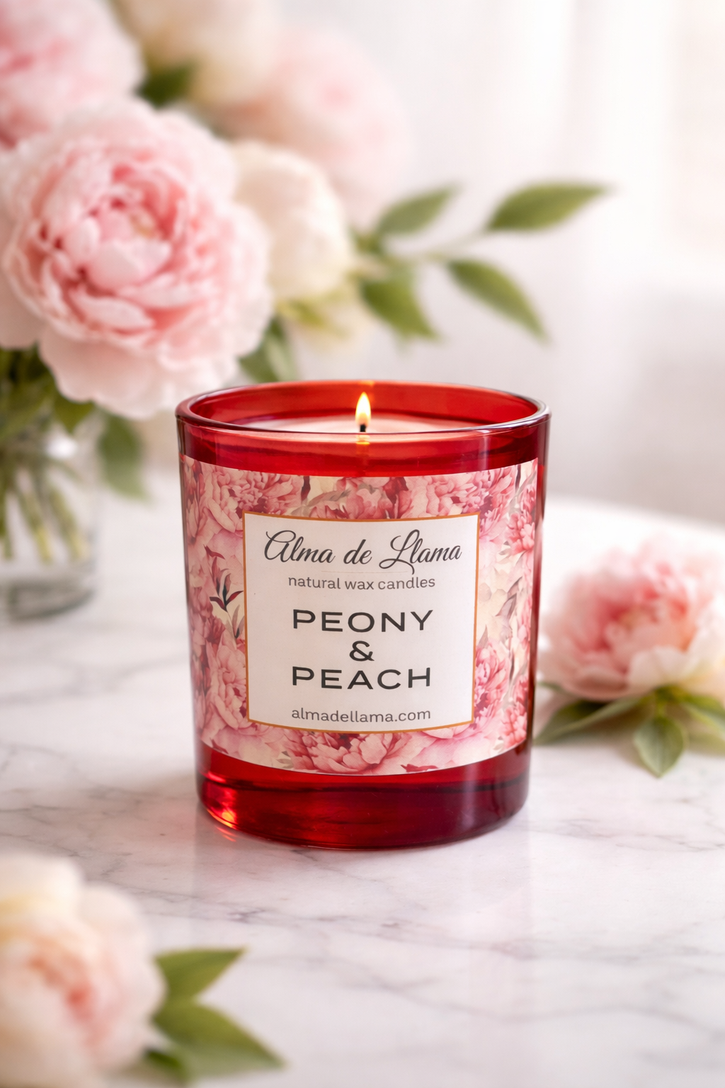 Vela aromática PEONÍA Y MELOCOTÓN