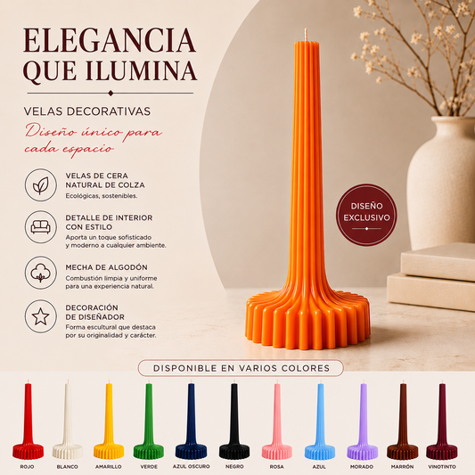Velas Acanaladas de Diseño Exclusivo