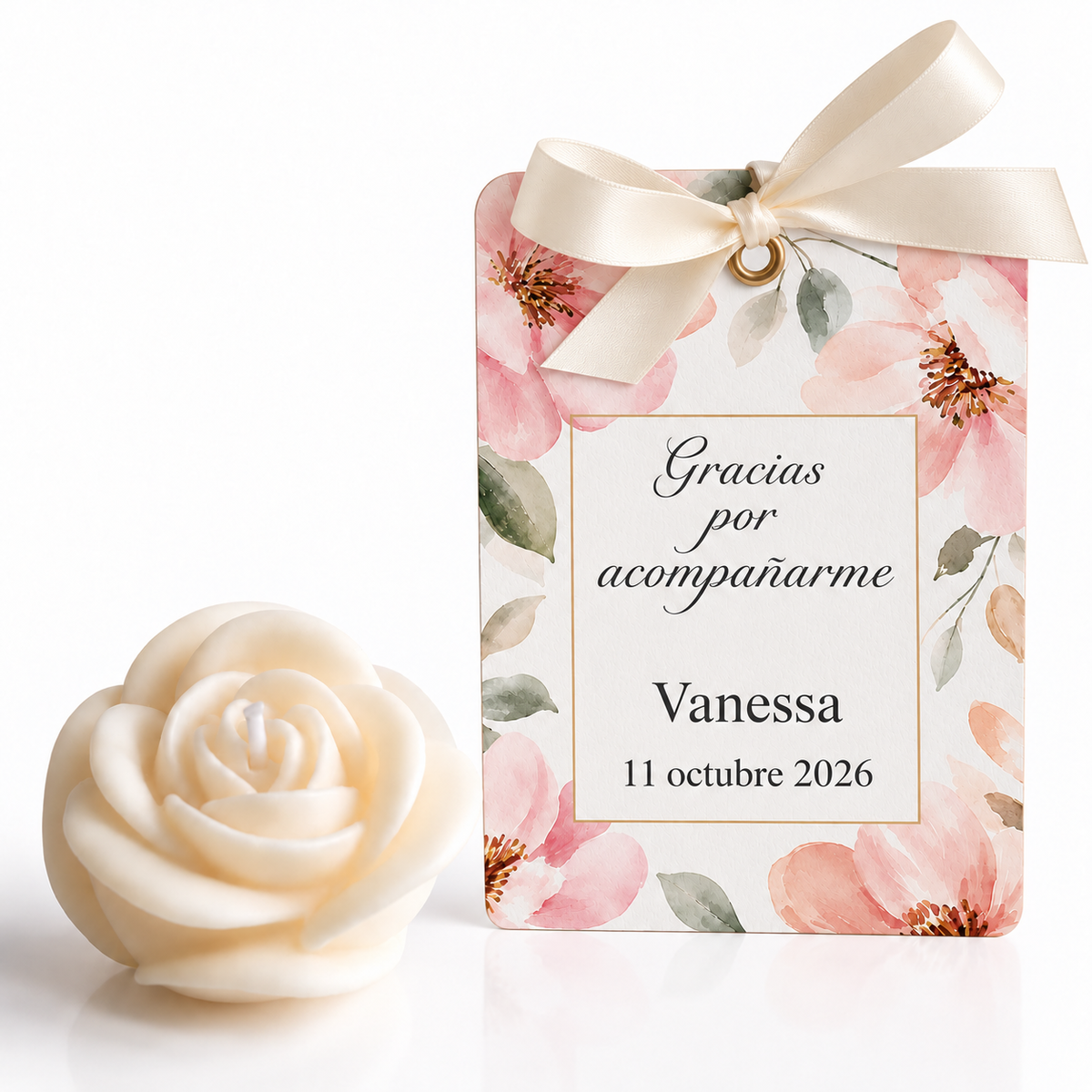 Velas Personalizadas en Forma de Rosa para Aniversarios, Cumpleaños (Anémonas)