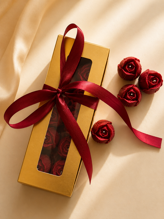 Velas Decorativas en Forma de Rosa (Rojas)