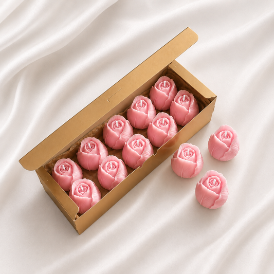 Velas Decorativas en Forma de Rosa (Rosas)