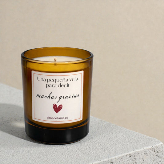 Vela aromática Muchas gracias