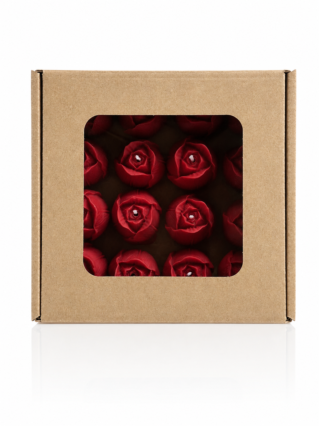 Velas Decorativas en Forma de Rosa (Rojas)