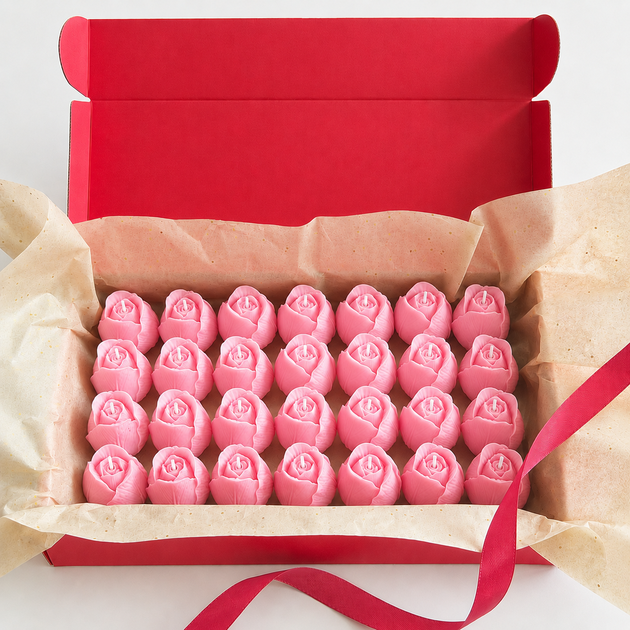 Velas Decorativas en Forma de Rosa (Rosas)
