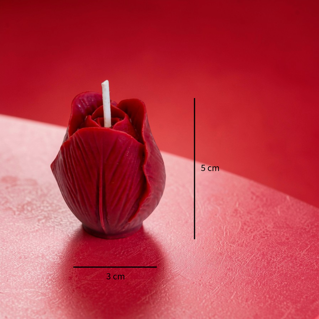 Velas Decorativas en Forma de Rosa (Rojas)