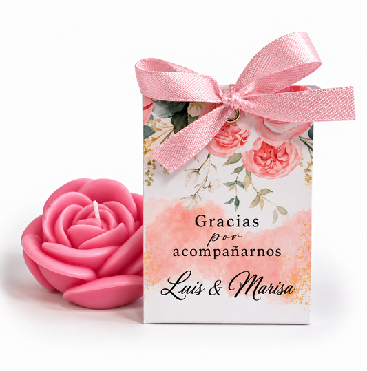 Velas Personalizadas en Forma de Rosa para Aniversarios, Cumpleaños (Rosas)