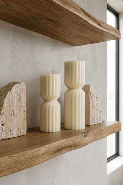 Velas Decorativas de Cilíndricas Acanaladas