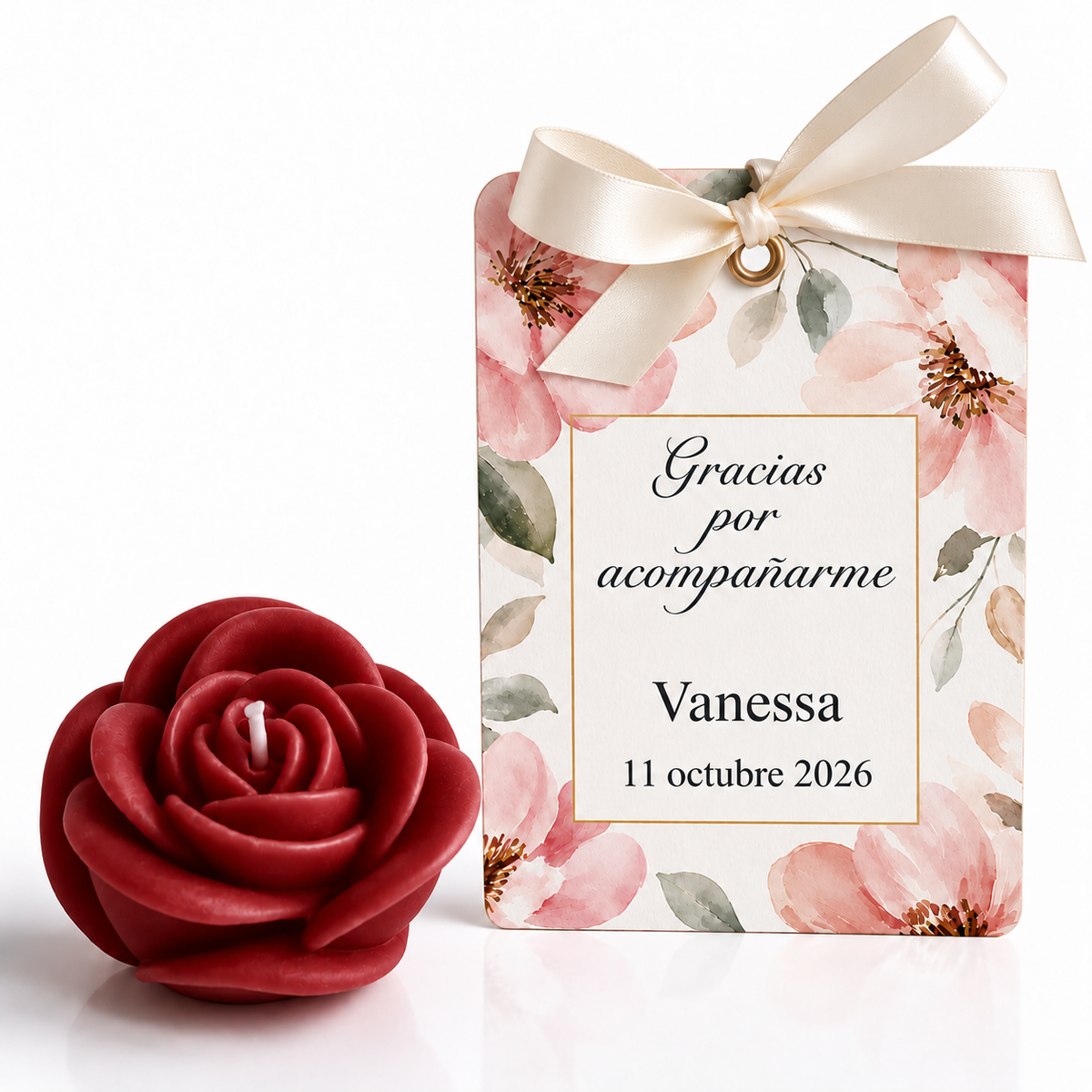 Velas Personalizadas en Forma de Rosa para Aniversarios, Cumpleaños (Anémonas)