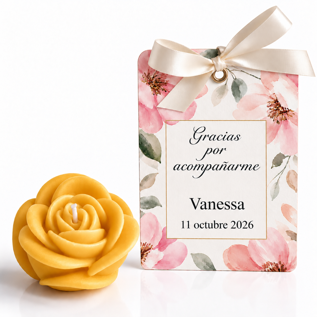 Velas Personalizadas en Forma de Rosa para Aniversarios, Cumpleaños (Anémonas)