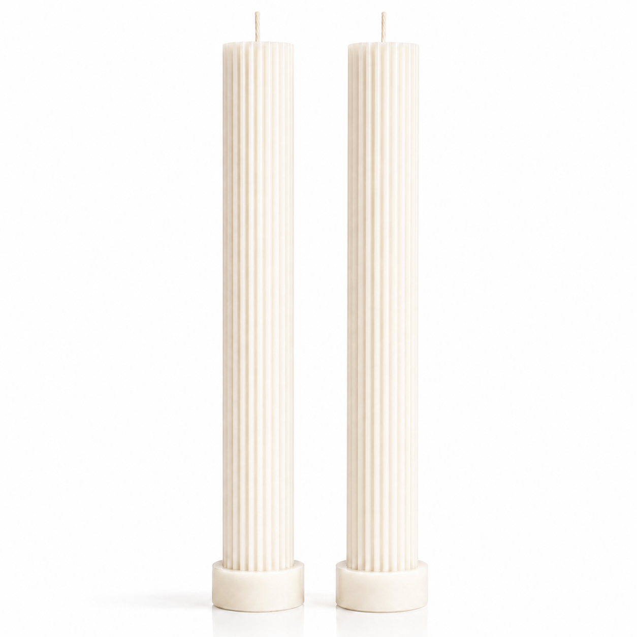 Velas Decorativas Largas Acanaladas