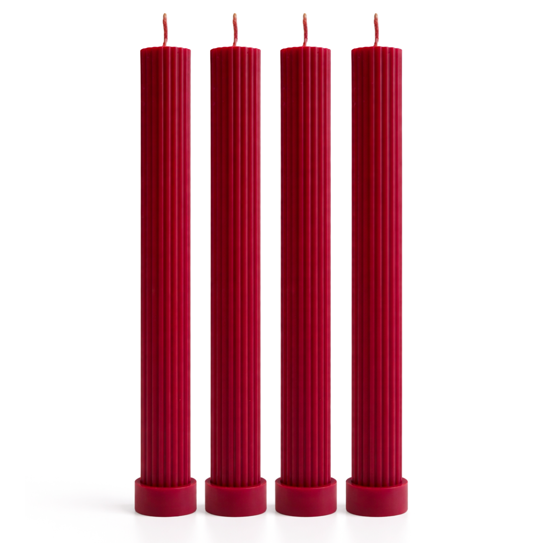 Velas Decorativas Largas Acanaladas