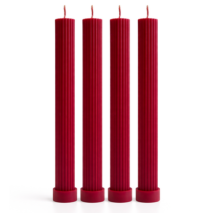 Velas Decorativas Largas Acanaladas