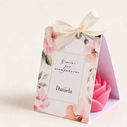 Velas Personalizadas en Forma de Rosa para Aniversarios, Cumpleaños (Anémonas)